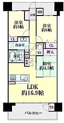 ライオンズ青葉東クレアシティ 3LDKの間取図画像