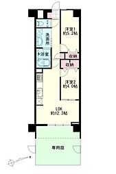 朝日プラザ八乙女ロイヤルクレスト 2LDKの間取図画像