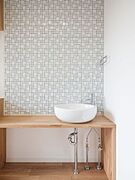 建築プラン例・建物価格2，100万円・建物面積30坪　オリジナリティを求める方におすすめの造作洗面台！タイルは耐久性と防水性に優れ、メンテナンスも簡単。多様なデザインで個性を演出できます♪