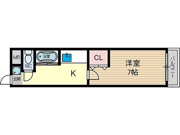 ヴィラサンク 201号室｜大阪府茨木市東奈良３丁目(賃貸マンション1K・2階・23.73㎡)の写真 その2