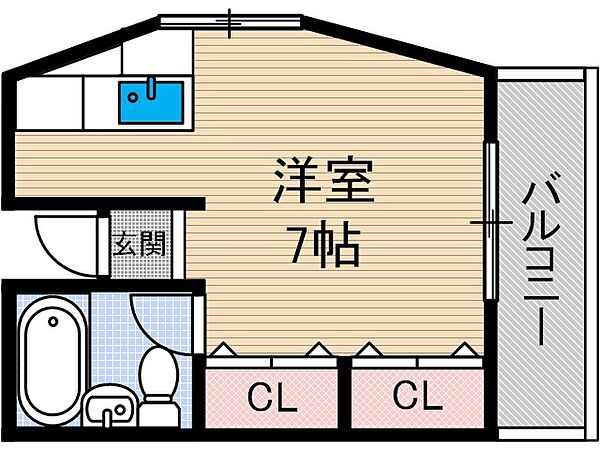 プランドール茨木 501号室｜大阪府茨木市舟木町(賃貸マンション1R・5階・20.00㎡)の写真 その2