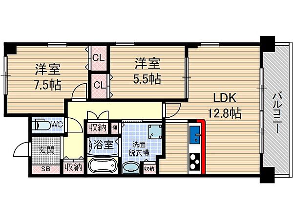 UURコート茨木東中条 309号室｜大阪府茨木市東中条町(賃貸マンション2LDK・3階・67.17㎡)の写真 その2