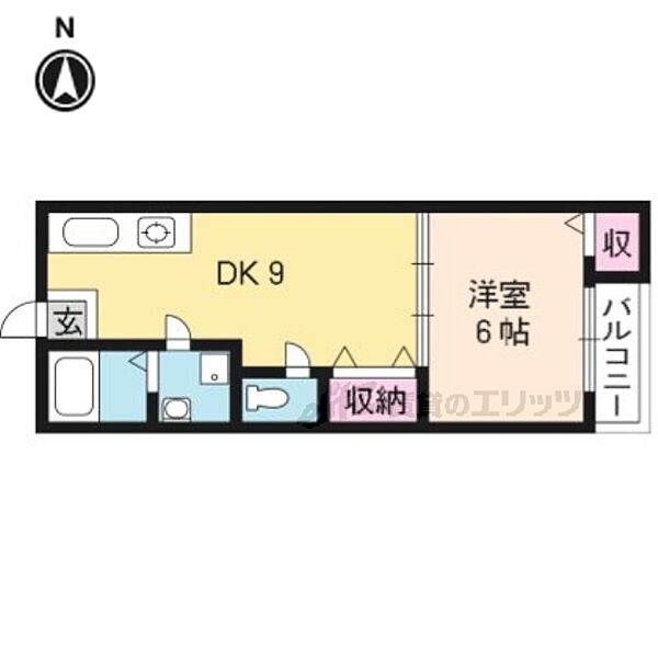 京都府京都市西京区松室中溝町(賃貸マンション1LDK・3階・35.00㎡)の写真 その2