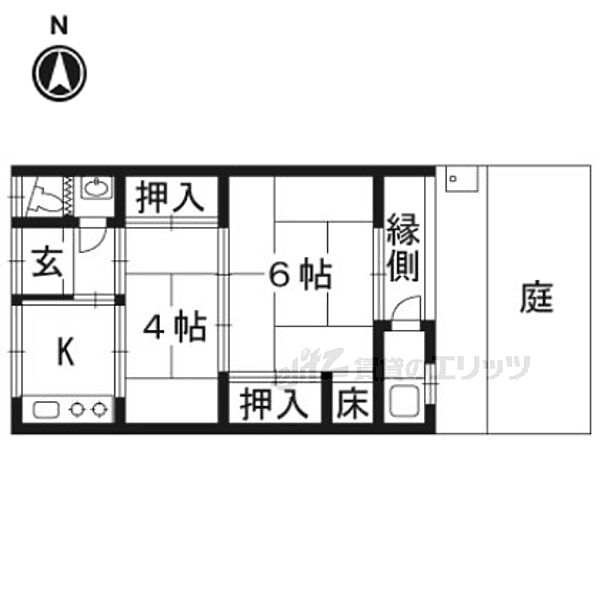 京都府京都市西京区桂池尻町(賃貸一戸建2K・--・30.98㎡)の写真 その2