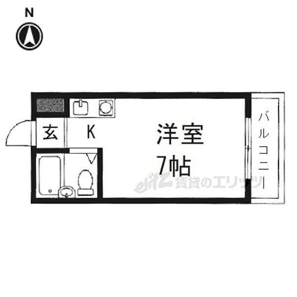 ＲＩＮ’Ｓコーポラティヴハウス 308｜京都府京都市西京区嵐山朝月町(賃貸マンション1K・3階・12.96㎡)の写真 その2