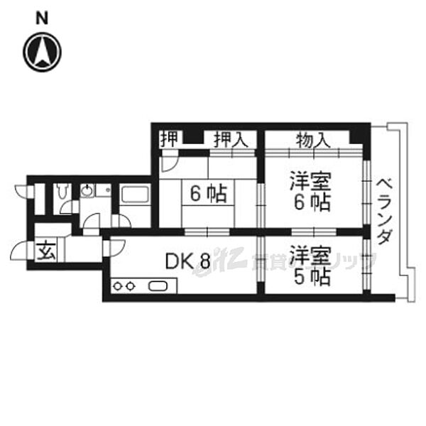 京都府京都市西京区松室追上ゲ町(賃貸マンション3LDK・3階・78.72㎡)の写真 その2