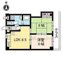 京都府京都市西京区上桂三ノ宮町（賃貸マンション2LDK・2階・43.32㎡） その2