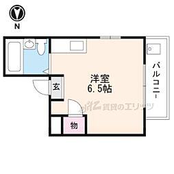 ツインズマンション馬堀 ワンルームの間取図画像
