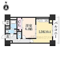 シエラコート 1LDKの間取図画像