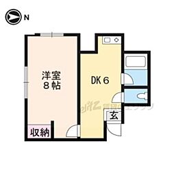 Casahills園部 1DKの間取図画像