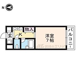 アローフィールドTUDOI 1Kの間取図画像