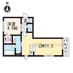大喜清明館二号館 1LDKの間取図画像