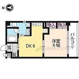 スタンザ桂 1DKの間取図画像