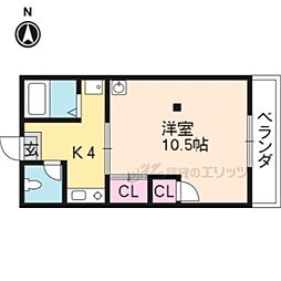 グリーンハイツ西棟 1Kの間取図画像