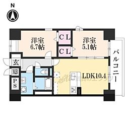 シエラコート 2LDKの間取図画像
