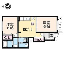 雅壱番館 2DKの間取図画像
