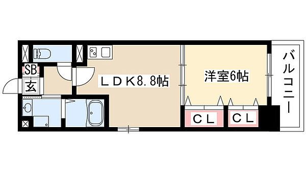 ランドルチェ大須 702｜愛知県名古屋市中区橘１丁目(賃貸マンション1LDK・7階・35.60㎡)の写真 その2