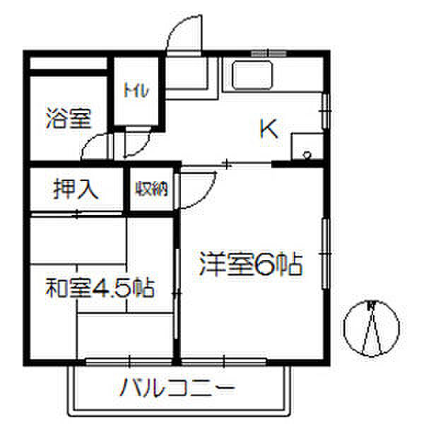 ルミエールAB棟　(B棟) B201｜愛知県名古屋市中川区戸田４丁目(賃貸アパート2K・2階・31.34㎡)の写真 その2