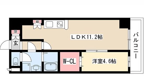 フォレシティ新栄 305｜愛知県名古屋市中区新栄１丁目(賃貸マンション1LDK・3階・40.95㎡)の写真 その2