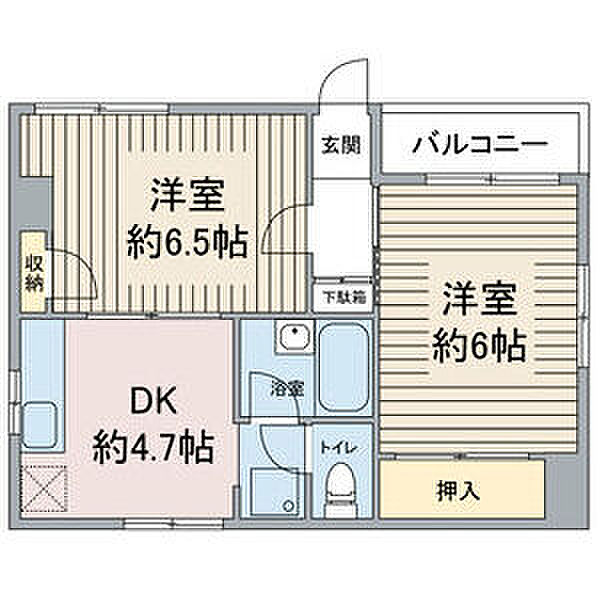 ヴィラ ベルエトワール 101｜愛知県名古屋市中区橘１丁目(賃貸マンション2DK・1階・40.00㎡)の写真 その2