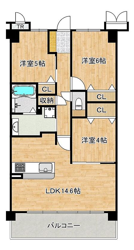 3LDK 間取り