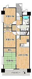 ファミール岸和田公園通りステージ2 3LDKの間取図画像
