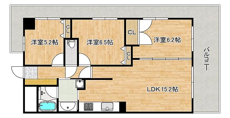 間取り クレール諏訪ノ森マリーニア 3階/-