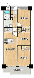 ファミール東加賀屋かがやきの街 3LDKの間取図画像