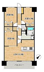 レジデンス羽衣ガーデンスクエア 3LDKの間取図画像