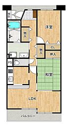 シティコーポ住之江EAST 2LDKの間取図画像