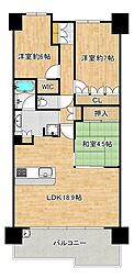 ベイサイドシティコスモスクエア駅前 3LDKの間取図画像