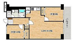 狭山スカイハイツ 2LDKの間取図画像