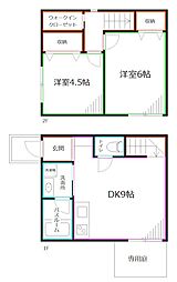 ウイスタリアフォレストサウス 2DKの間取図画像