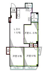 メゾン西荻窪 3LDKの間取図画像