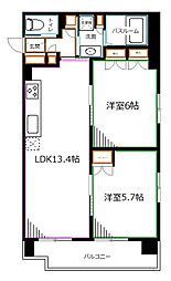 フォルテ荻窪 2LDKの間取図画像