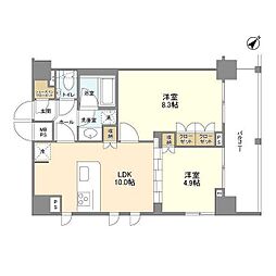 常盤レジデンシア荻窪 2LDKの間取図画像