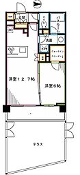 ソアラノーム荻窪天沼 1LDKの間取図画像