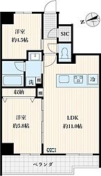 leSuda 2LDKの間取図画像