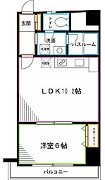 ローズガーデン 1LDKの間取図画像