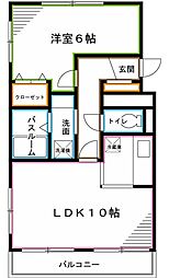 関根コーポ 1LDKの間取図画像