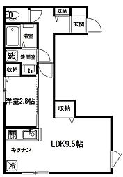 Casa.Kelly(カーサケリー) 1LDKの間取図画像