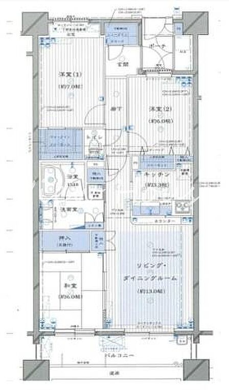 ●各居室6帖以上の3LDKと使い勝手の良い間取り