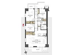 シャルム高崎倉賀野 3LDKの間取図画像