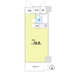 メゾンドール四条大宮 ワンルームの間取図画像