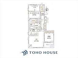 東新宿レジデンシャルタワー 1SLDKの間取図画像