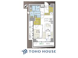 D'クラディアイヴァン代々木参宮橋 1LDKの間取図画像