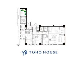 ルフォン南平台 3LDKの間取図画像