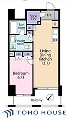 グランスイート神宮前 1LDKの間取図画像