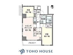 ガクエンヒルズ北千住 2LDKの間取図画像