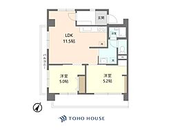 ライオンズマンション大山第6 2LDKの間取図画像